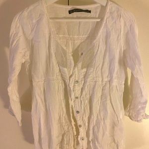 Zara white top
